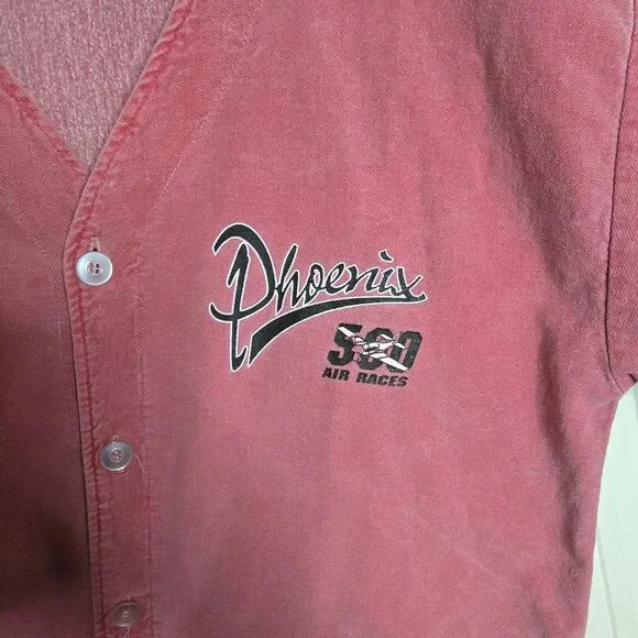 Vtg 90s Phoenix 500 Air Race Jersey XL Cottontops Mesh Cotton Lined Baseball
